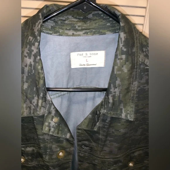 Rag & Bone Green Camouflage Jacket - Picture 3 of 7